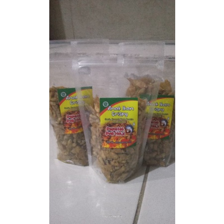

ikan crispy cemilan sehat kaya frotein dan kalsium .