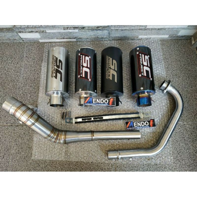 Knalpot racing sc project rainbow vixion byson R15 Gsx cb150r CBR 150 verza all sport 150cc helm