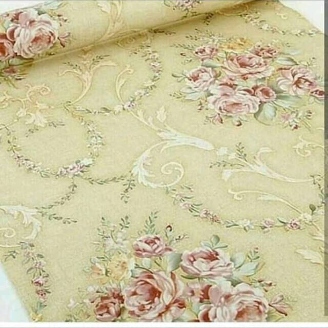 Wallpaper sticker batik krem