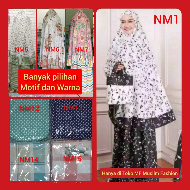 Mukena katun jepang dewasa - Mukena katun motif