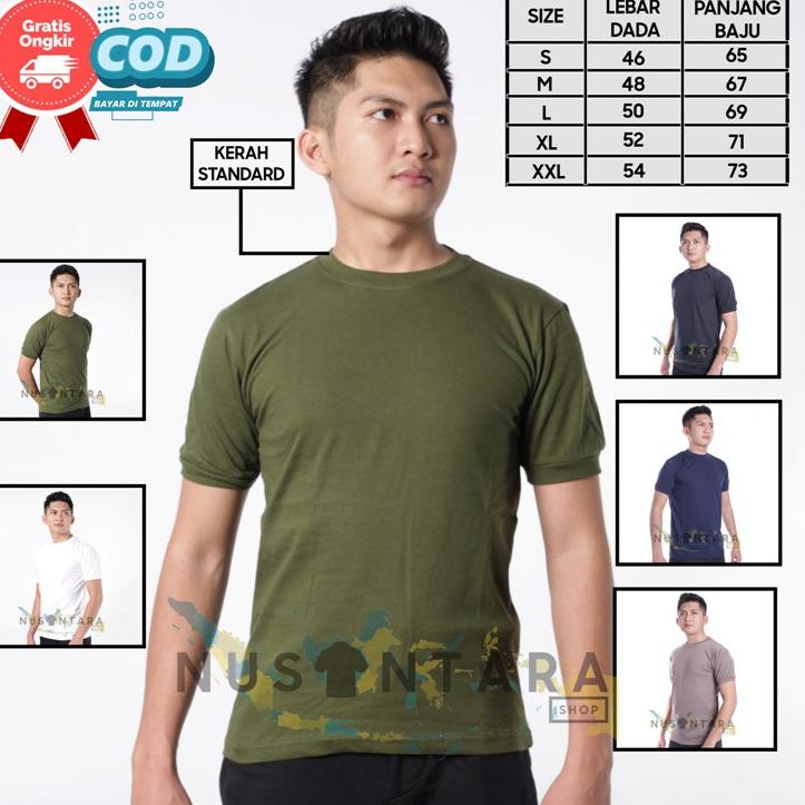 MURAH MERIAHKaos Polos Coklat Navy Hitam Putih Army Kerah Pendek Kaos Satpam Security Kaos Polisi T