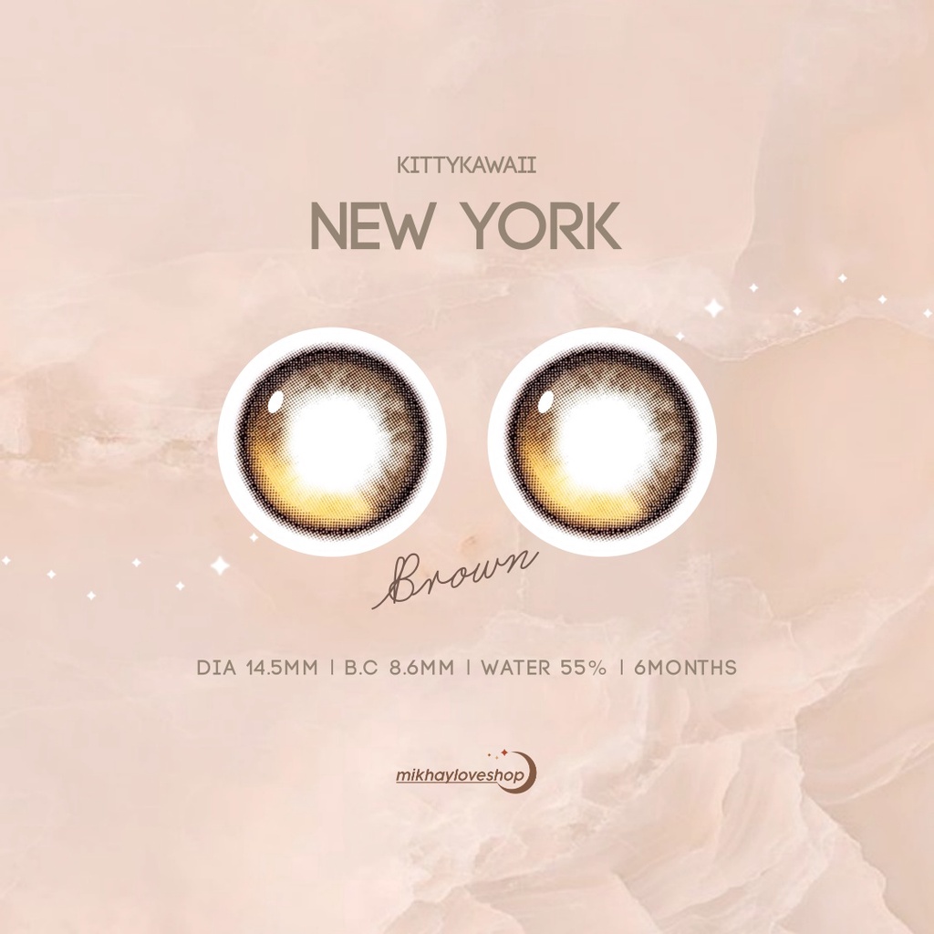 MIKHAYLOVESHOP Softlens New York Brown | Kittykawaii