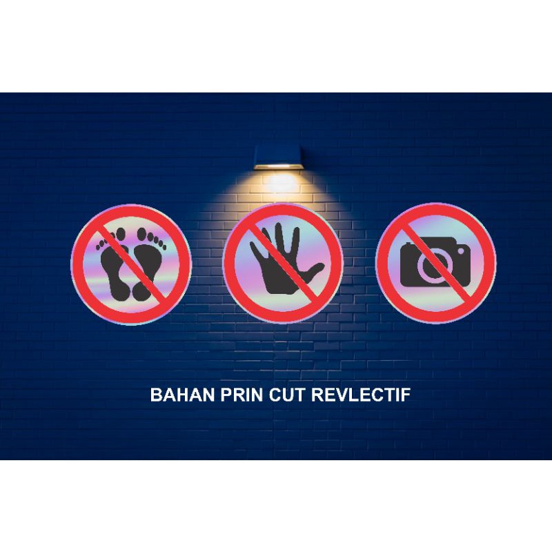 

stiker dilarang fhoto pegang pijak