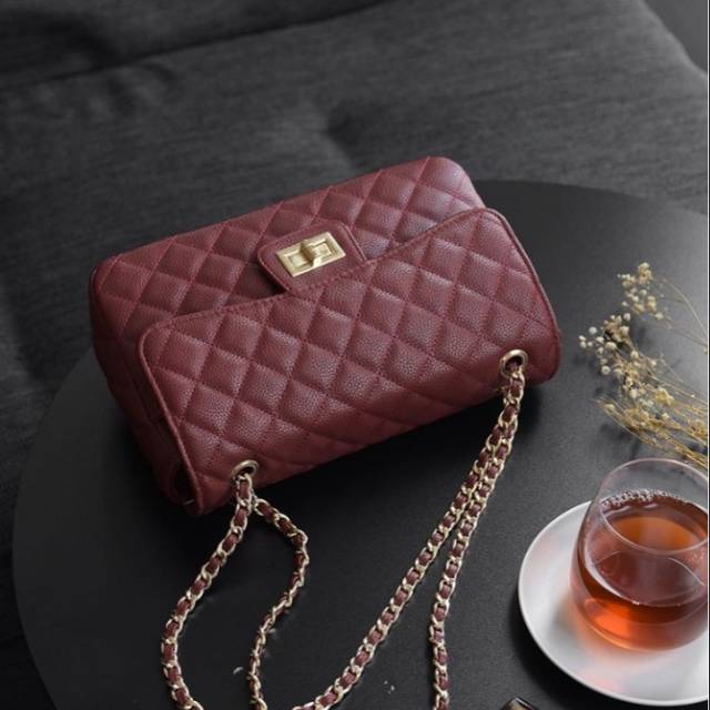 Tas Boston classic maroon dari local id