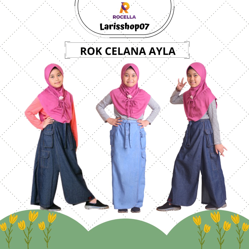Rocella Rok Celana AnakBahan Denim Premium | Rok Jeans Denim Anak Rocella AYLA