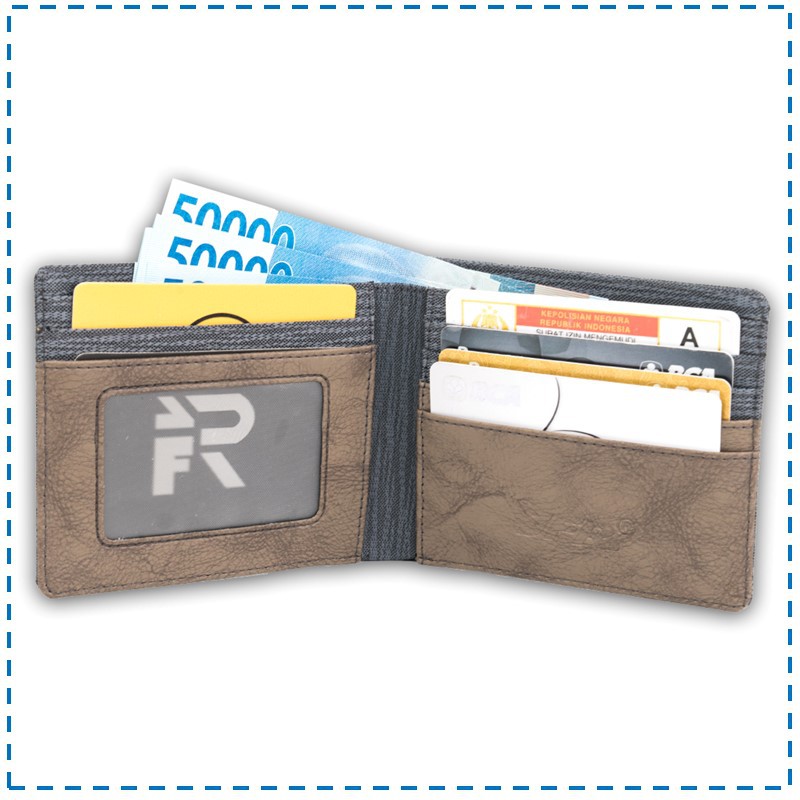 JFR DOMPET WALLET LIPAT PRIA COWO COWOK KULIT KAIN CANVAS ASLI ORIGINAL MURAH KEREN DISTRO BRANDED