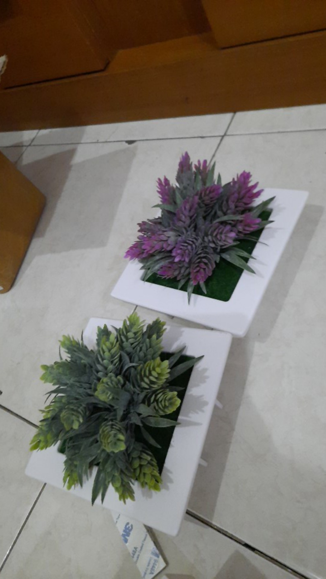 Bunga Plastik Mini Cantik Artificial Vas Model Frame 3d Utk Pajangan Hiasan Dinding - Vb14c