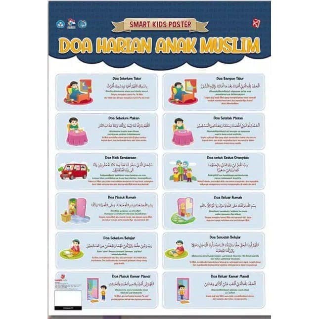 SMART KIDS POSTER DOA HARIAN ANAK MUSLIM - Kawan Kita