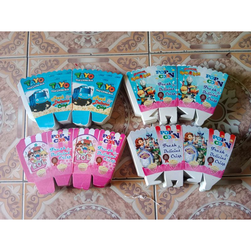 

Kotak popcorn Uk 14x8cm Kertas popcorn, wadah popcorn, dus popcorn, karton popcorn