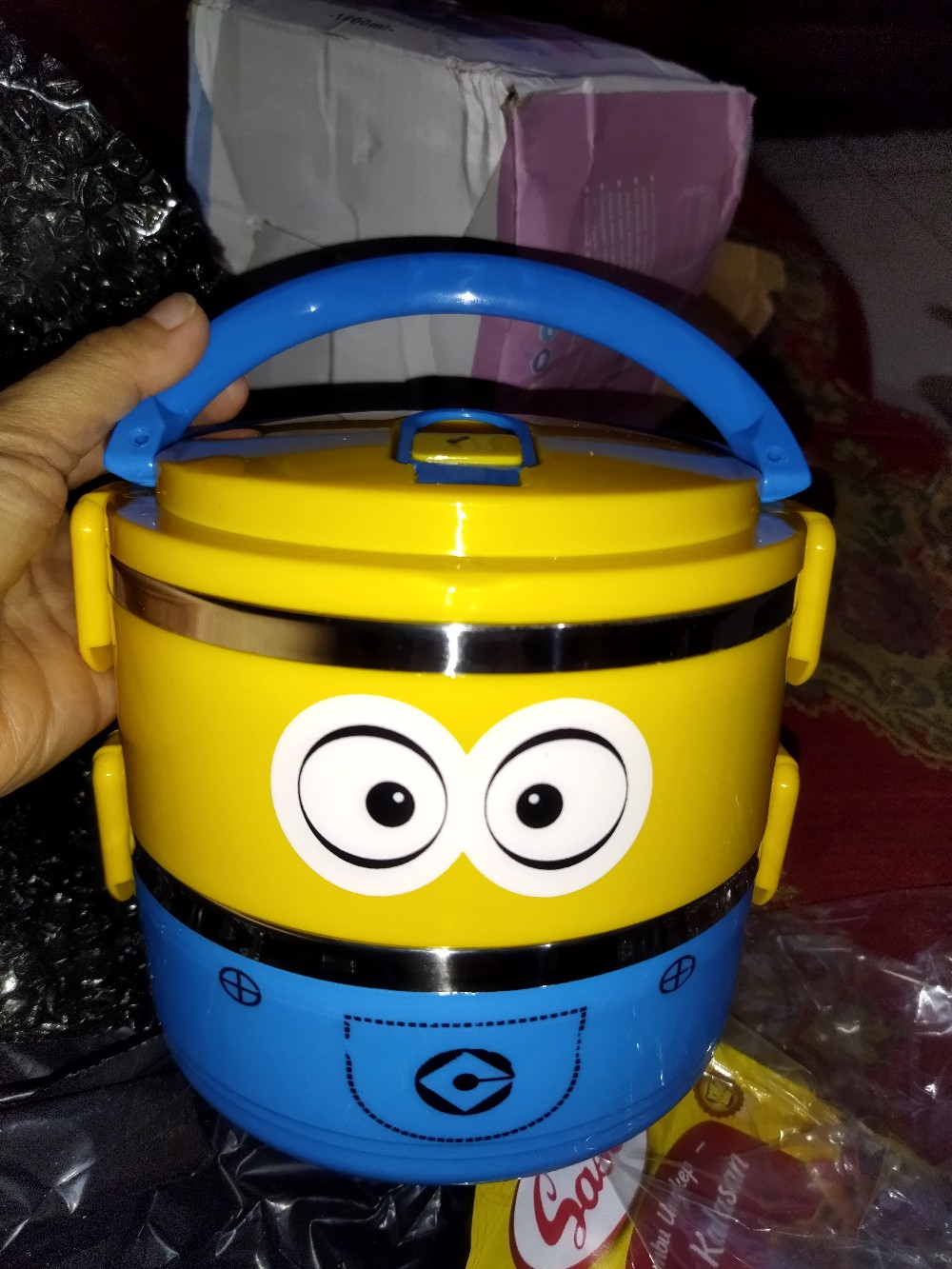 Rantang Nasi Anak Lunch Box Kotak Nasi Lucu Stainless Karakter 1layer