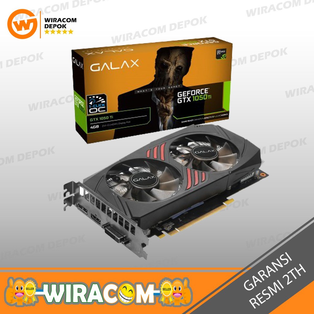 GALAX Nvidia Geforce GTX 1050 Ti 1050Ti 1-Click OC 4GB DDR5 Dual Fan