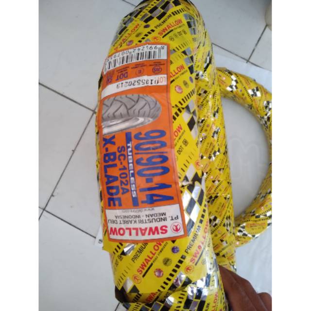 Ban tubles matic swallow uk.90/90.ring 14.free pentil.untuk semua motor matic