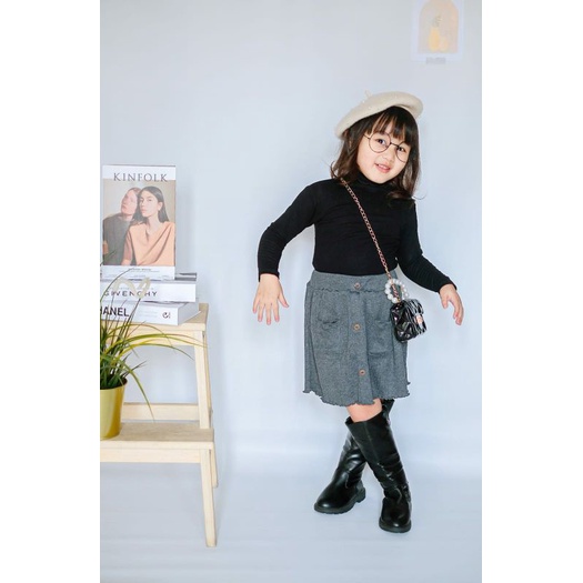 MELODI BUTTON SKIRT 1-5 tahun rok anak perempuan knit