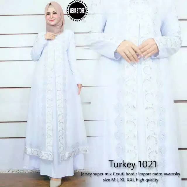 Abaya Turki Putih 1021
