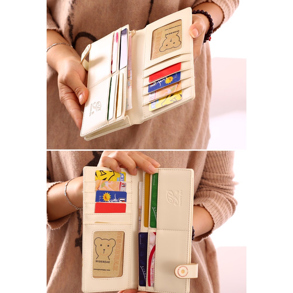 DOMPET WANITA WISERBEAR - Dompet panjang wanita KOREAN FASHION WALLET