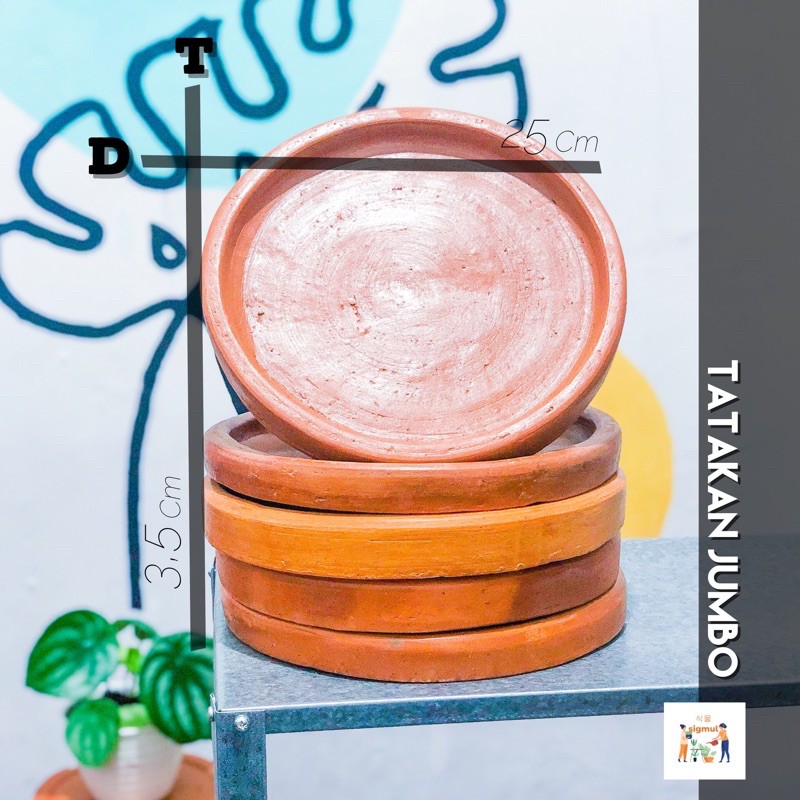 Pot Terakota / Pot Gerabah / Pot Teracotta / Tanah Liat Tatakan Jumbo