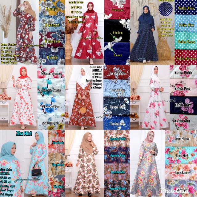 HOT PROMO !!!  GAMIS KATUN MOTIF MURAH 30 ribuan [ CLEARENCE SALE ]