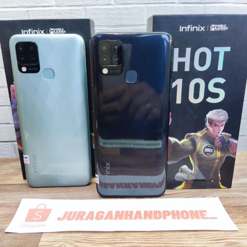 Infinix Hot 10S 6/128GB 4/128GB Hp Second Seken Bekas Fullset