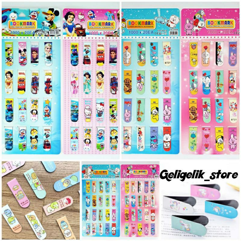 

MEMO STICKY NOTE PAD MAGNET / PEMBATAS BUKU KARAKTER