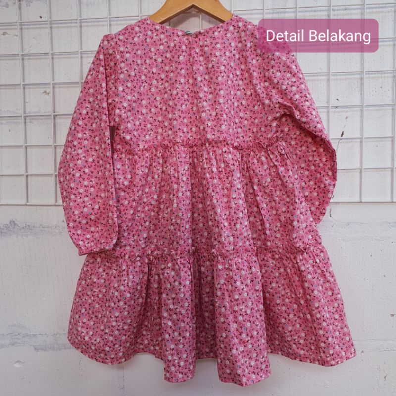 Dress Anak Perempuan / Tunik Anak / Midi Dress Anak HANA 3-8 Tahun