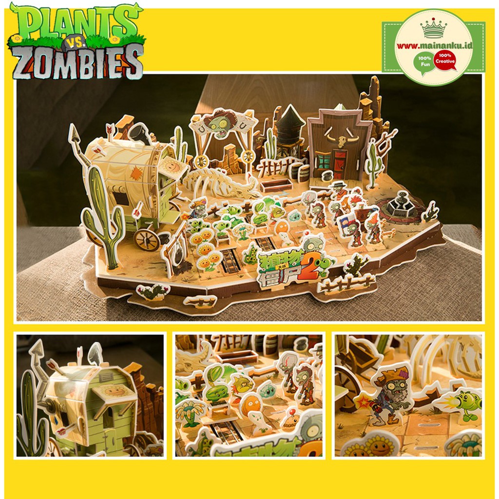 Puzzle 3d Big Size | PLANT VS ZOMBIES &quot;Wild West Adventures&quot; | Hobby - Jigsaw