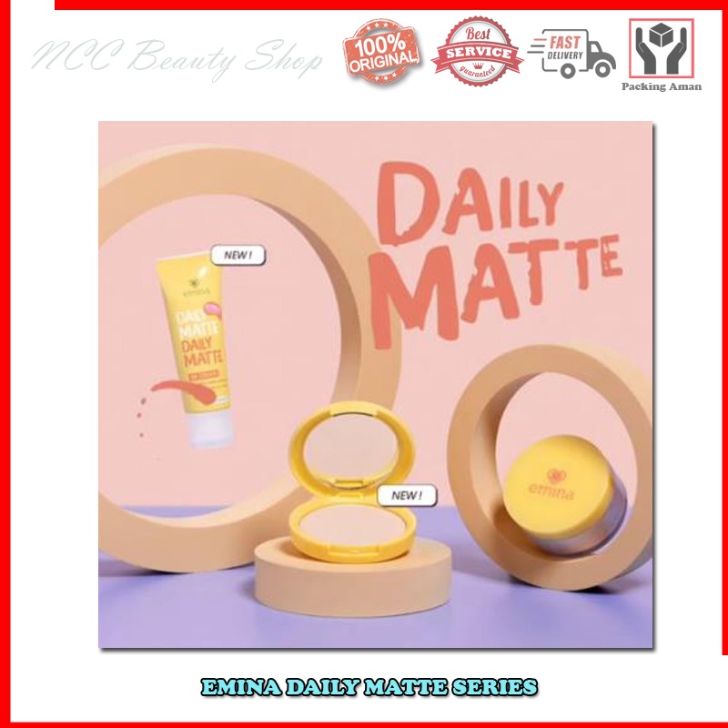 * NCC * Emina Daily Matte Powder Series Loose Powder Bedak Tabur Compact BB Cream Cushion