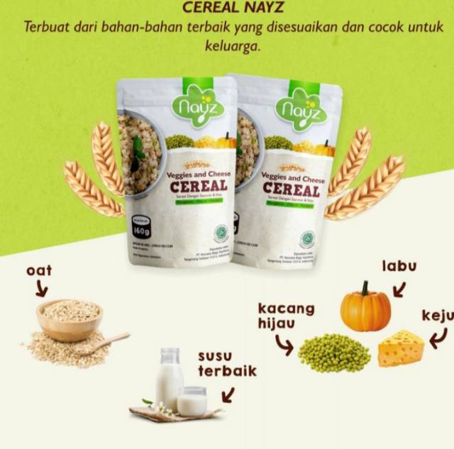 NAYZ Baby Cereal 160gr Oatmeal Sereal Bayi dan Lansia