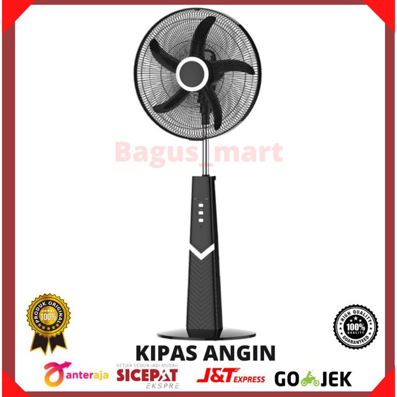 Krisbow Kipas Angin Lantai Rechargeable 45 Cm/kipas angin emergency dengan lampu