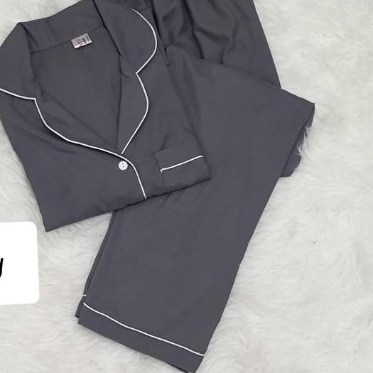 ➥ Baju Tidur Wanita/ Piyama/Pajamas dewasa katun silk polos (CP) lengan pendek celana panjang ✹