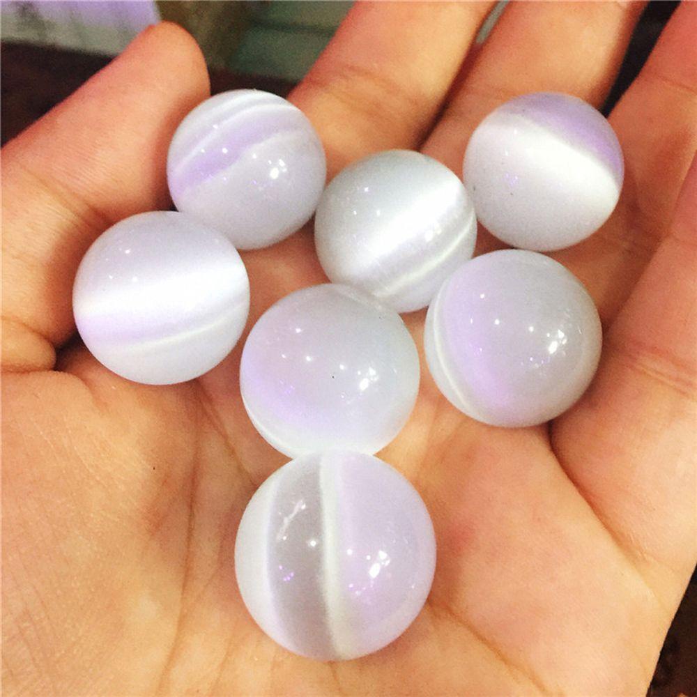 Mxbeauty Tangki Ikan Bola Mata Kucing Warna Warni 20MM Bola Bulat Kristal Warna-Warni Marble Games Healing Ornament Glass Kelereng