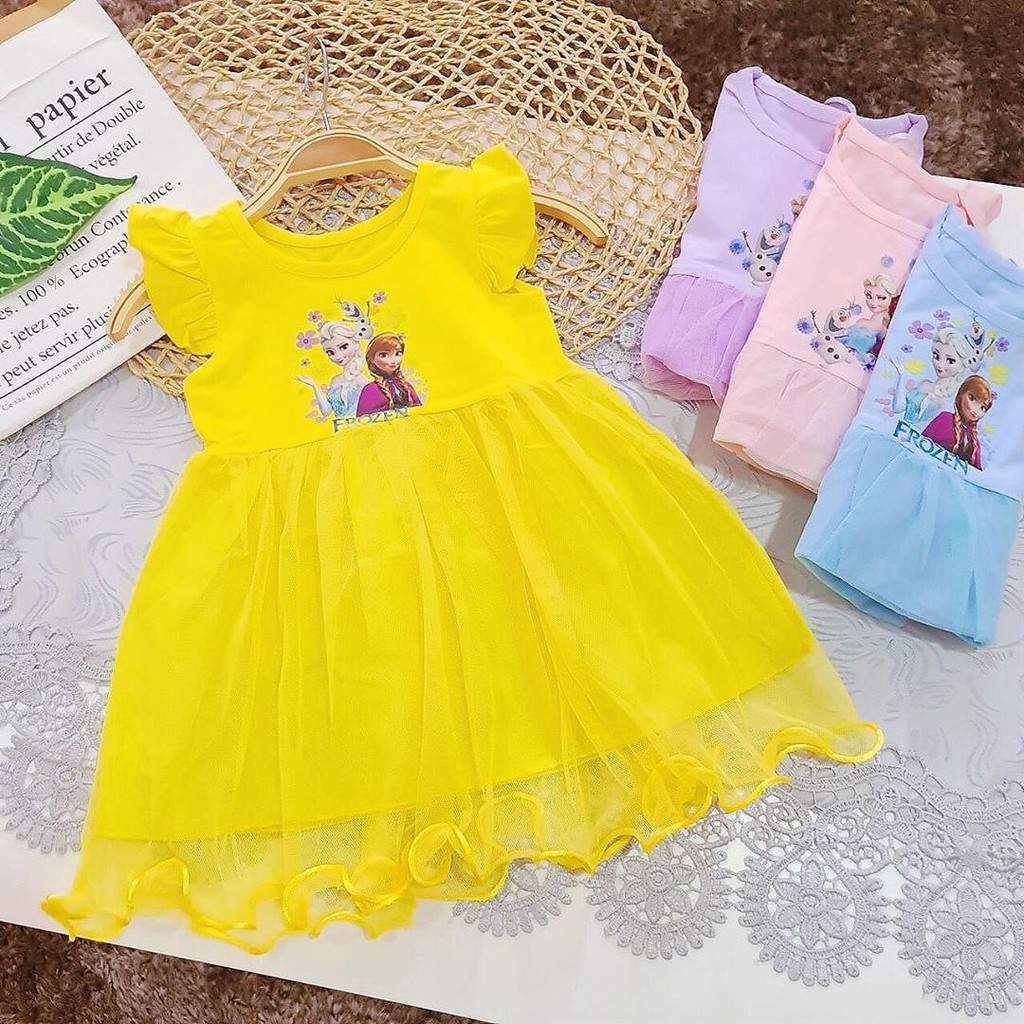 DRESS ELSA AND ANNA CUTE (IMPORT) / BAJU ANAK IMPORT pakaian anak wanita