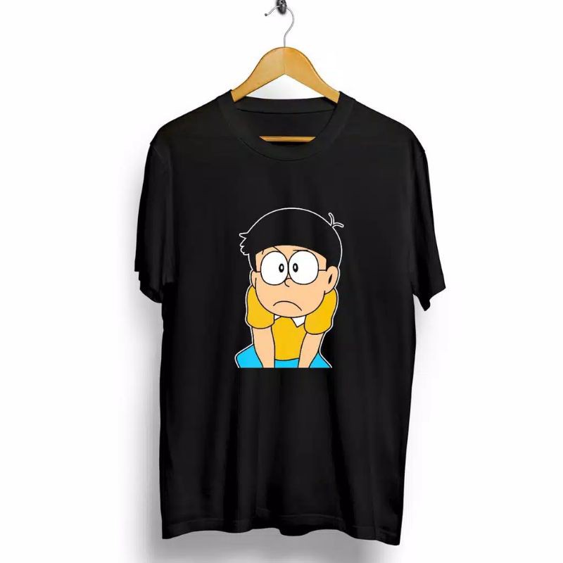 Fourfashion Kaos Pria Kaos Distro NOBITA Black CN795