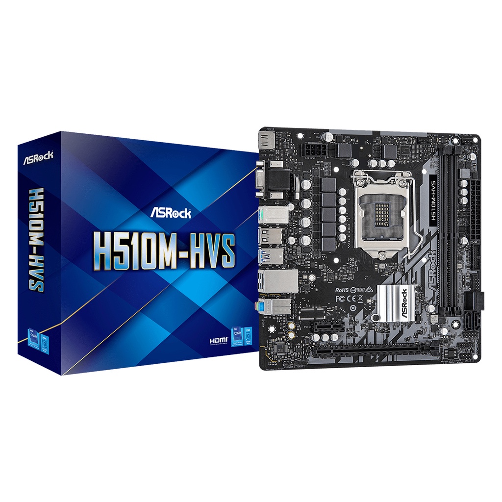 Asrock H510M-HVS Intel LGA1200 H510 DDR4 Motherboard Rocket Lake