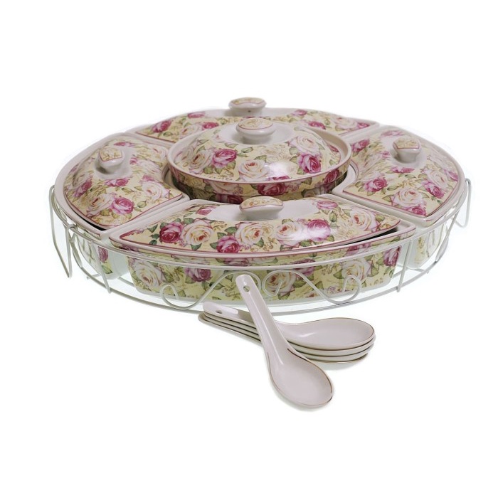 warmer-food- prasmanan vicenza ha14 original wadah saji tempat lauk tempat makanan - mawar -food-