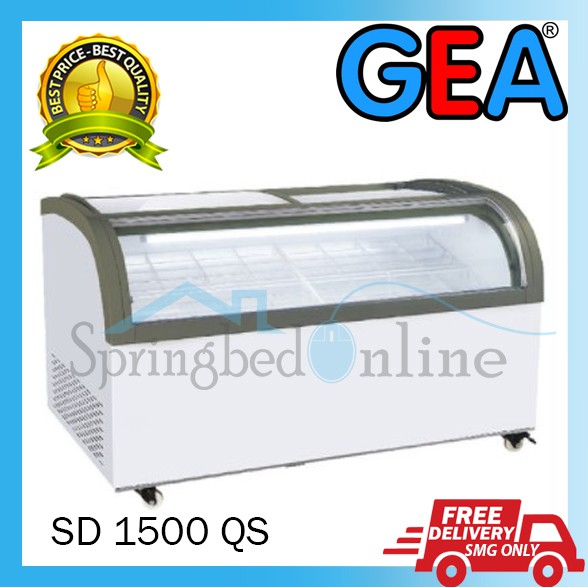 Sliding Curve Glass Freezer GEA 593 Liter - SD 1500QS