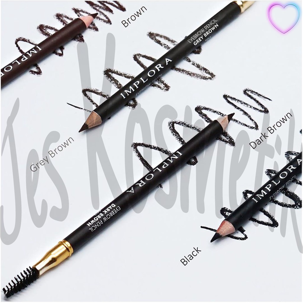 [PER PCS] Pensil Alis Implora 2 in 1 Original Eyebrow Pencil / Grosir Kosmetik