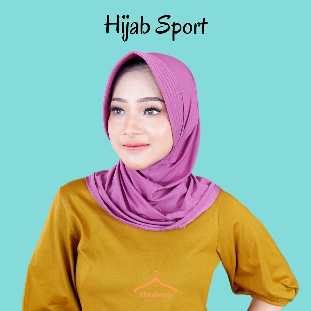 Jilbab sport murah / jilbab jersey lycra / jilbab instan sport-6