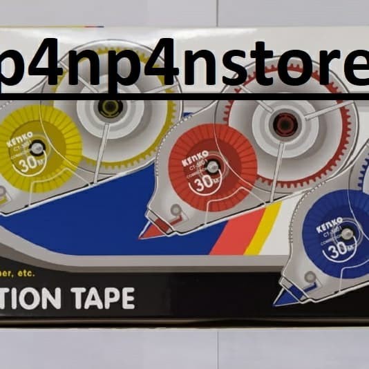 

Gilaa!!! 1 Lusin Correction Tape Kenko Ct 3001 (30 M X 5 Mm) / Tip-X Kertas Bagus