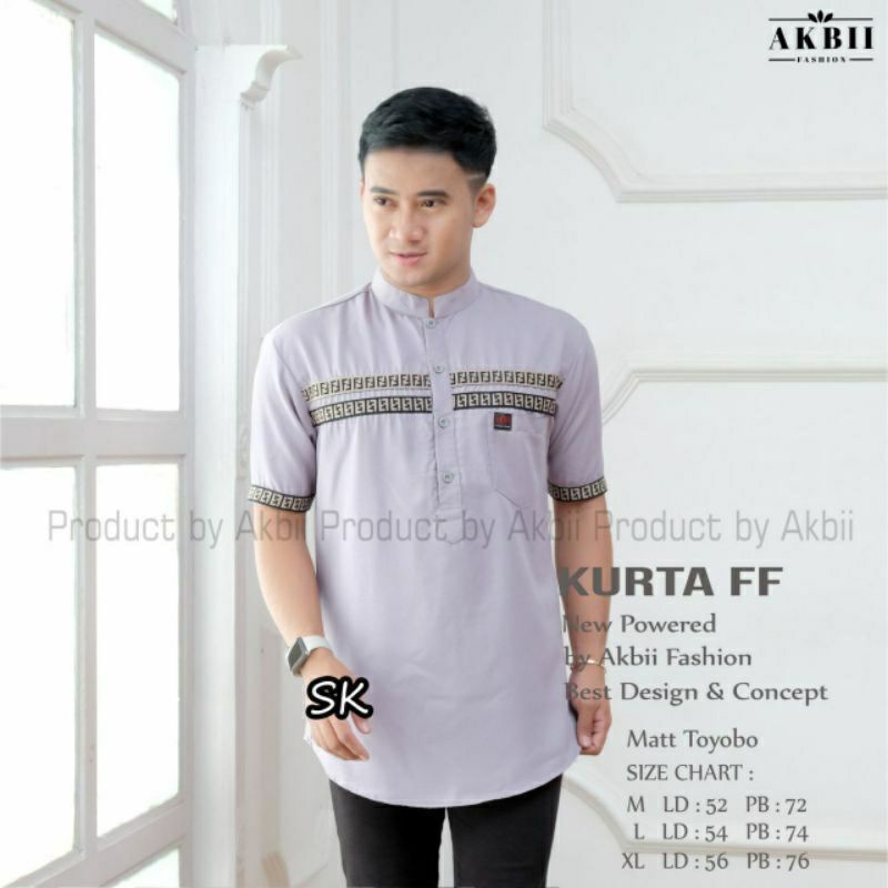 Koko Kurta Toyobo FF Lengan Pendek Model Terbaru Bahan Katun Adem Di pakai Model Kekinian