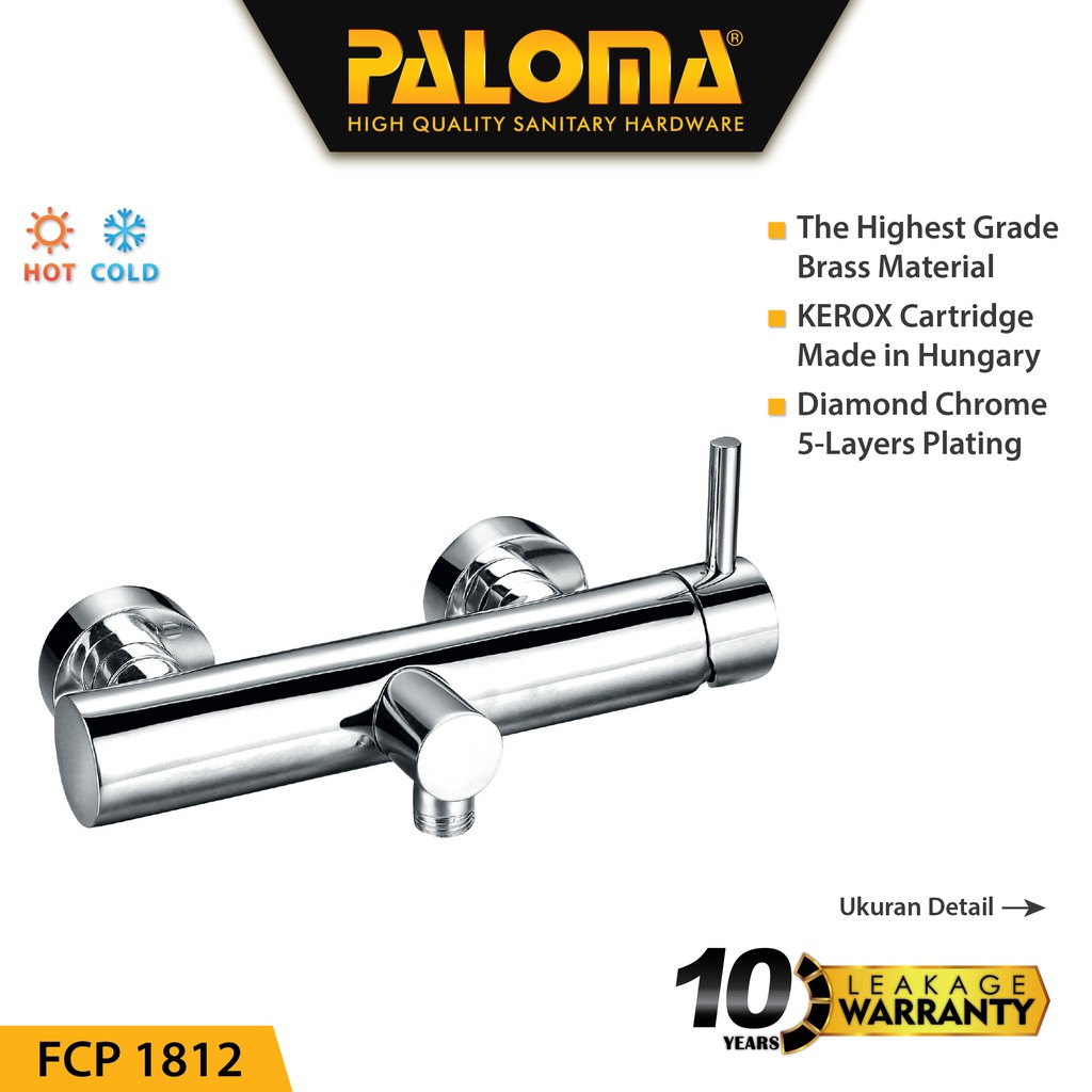 PALOMA FCP 1812 Keran Mixer Shower Mandi Panas Dingin Kran Air