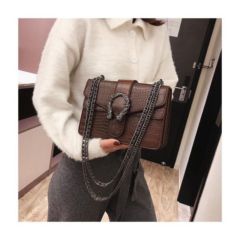 Tas Wanita Import Tas Batam Tas Selempang Rantai Croco