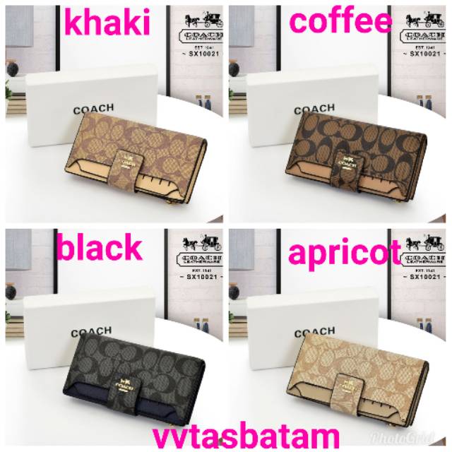 DOMPET COACH  SX1002 DOMPET KARTU WANITA FREE BOX IMPOR 