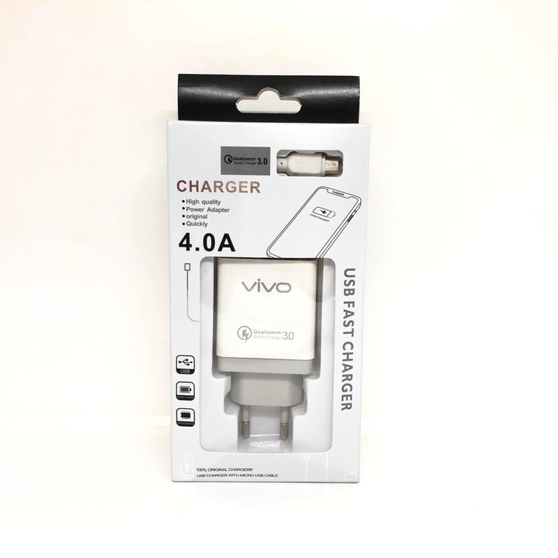 Ready Charger Vivo 4.0A 3Usb Qualcomm 3.0 High Quality