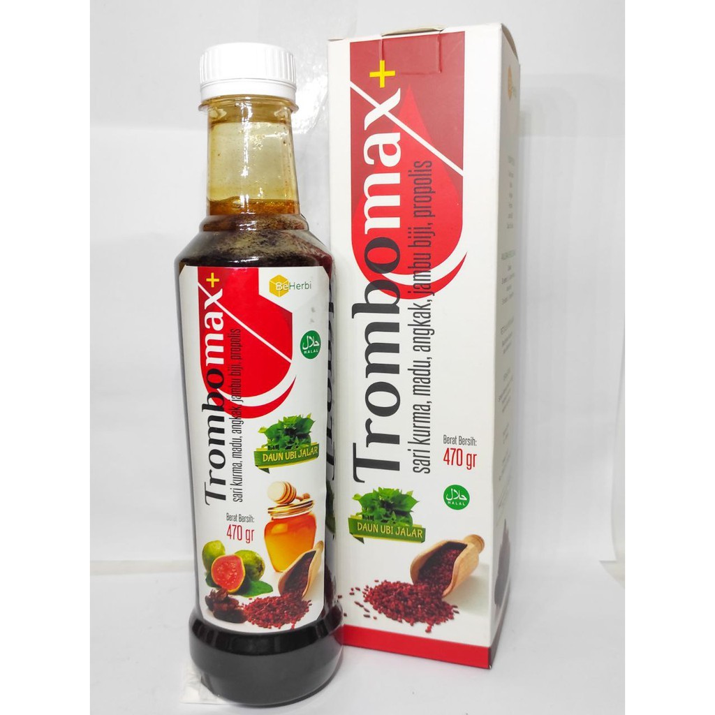 Sari Kurma Madu Angkak Daun Ubi Jalar Trombomax BeHerbe 470 gram