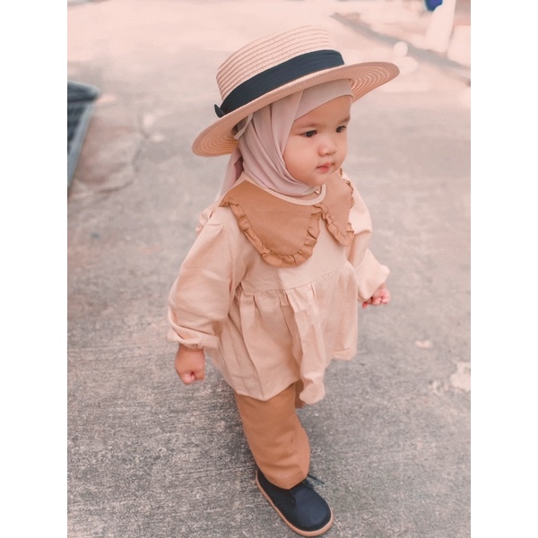 Nala Kulot Set Setelan Anak Perempuan Lengan Panjang Celana Kulot Girls Set Baju Pergi Baju Muslim