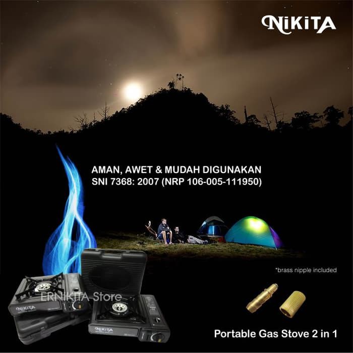 Kompor Gas Portable NIKITA 2 in 1