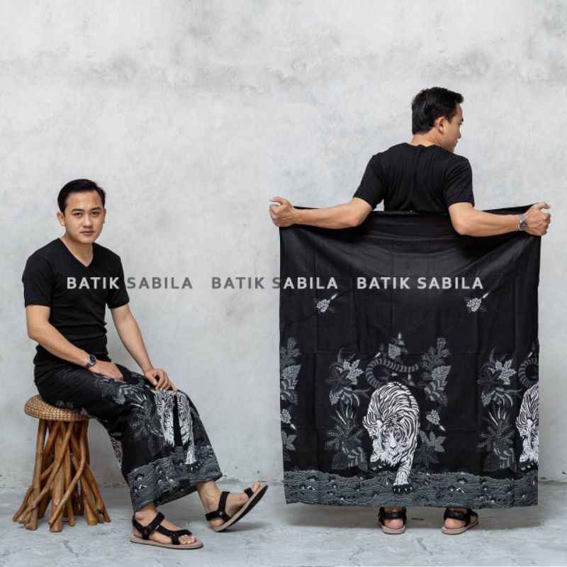 Sarung batik dewasa motif macan COD