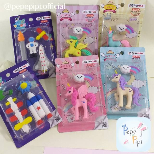 Penghapus 3D My little Pony Astronot Setip Kuda Poni Roket Hapusan