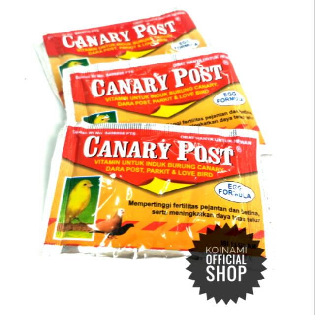 CANARY POST 10gr @ 1 sachet / vitamin burung dara merpati love bird parkit canary unggas / eka farma