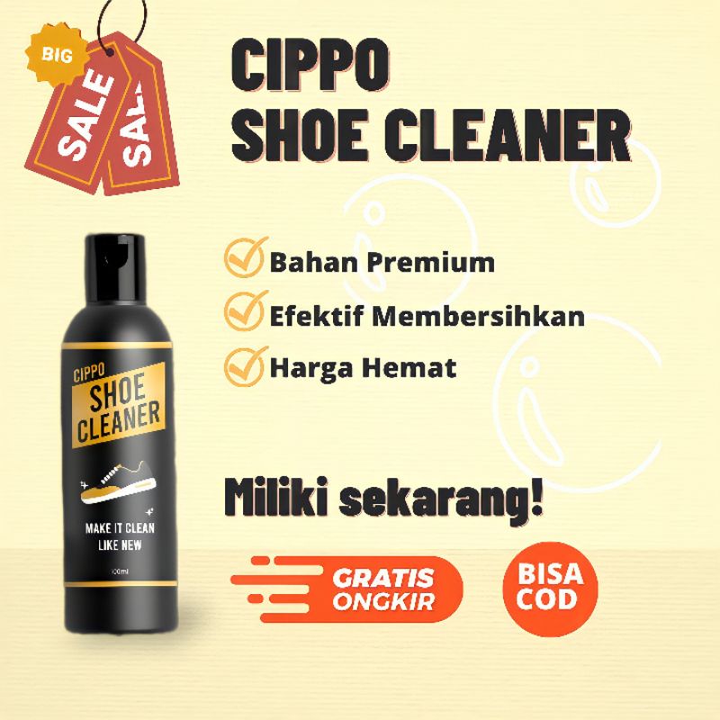 Jual Cairan Pembersih Sepatu 100 Ml Shoe Cleaner Sabun Cuci Sepatu